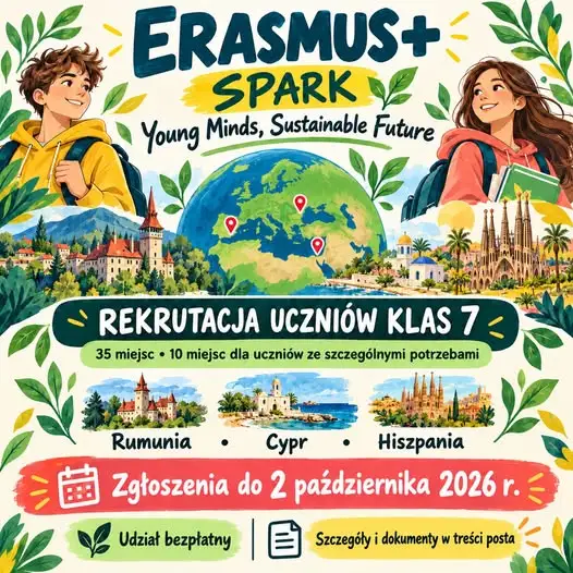 Sanok: Szkoła szuka uczniów do projektu Erasmus+ – wyjazdy do Rumunii, na Cypr i do Hiszpanii