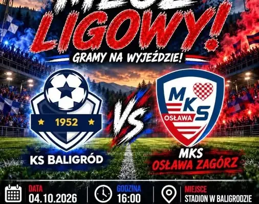 MKS Osława Zagórz zagra na wyjeździe z KS Baligród w VIII kolejce B-klasy