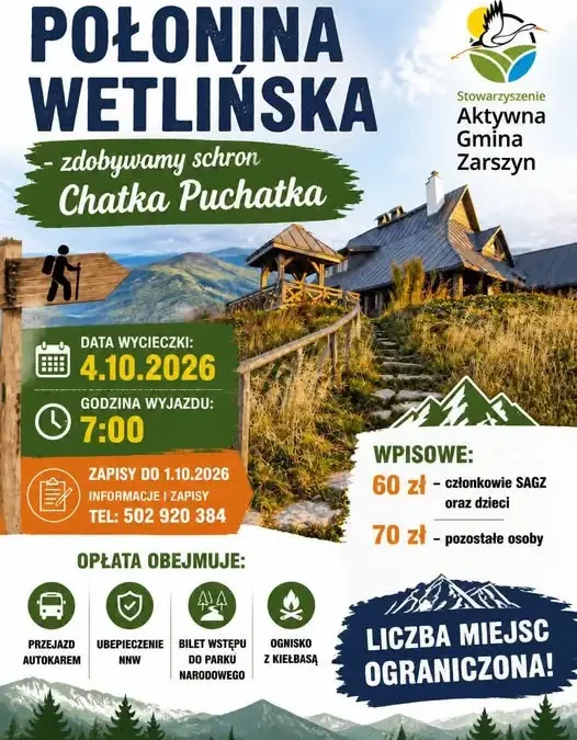 Wycieczka na Połoninę Wetlińską – zostały 4 wolne miejsca