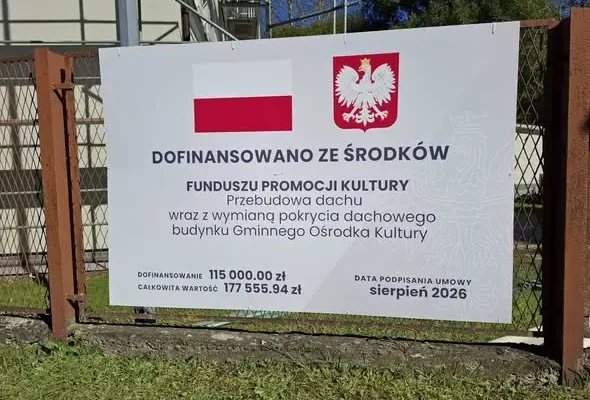 Remont dachu GOK w Tyrawie Wołoskiej – inwestycja za 115 tys. zł