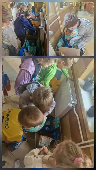 Światowy Dzień Zwierząt w szkole – 6 pudeł karmy dla schroniska