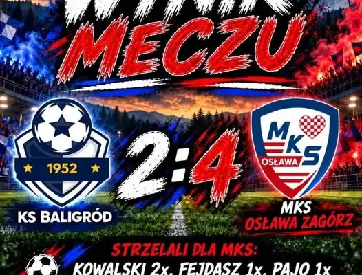 MKS Osława Zagórz wygrywa w Baligrodzie 4:2. Kolejny mecz już 11 października