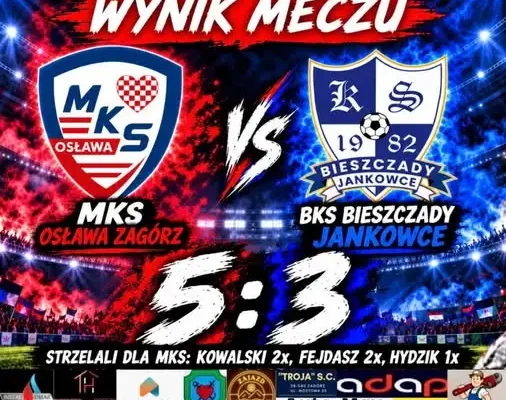 MKS Osława Zagórz wygrała 5:3 po niesamowitym pościgu od 0:3