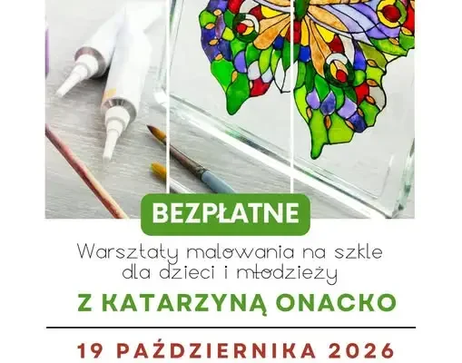Warsztaty malowania na szkle w Bibliotece Publicznej w Zagórzu