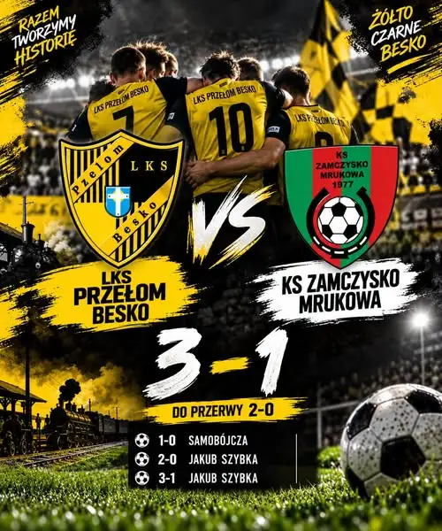 Przełom Besko wygrywa z Zamczyskiem Mrukowa 3:1. Dublet Jakuba Szybki