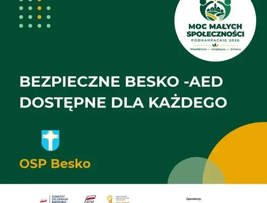 OSP Besko uruchomi całodobowy punkt AED i przeszkoli mieszkańców