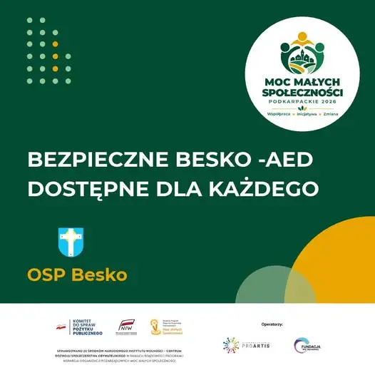 OSP Besko uruchomi całodobowy punkt AED i przeszkoli mieszkańców