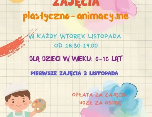 Gminny Ośrodek Kultury w Besku zaprasza dzieci na listopadowe warsztaty plastyczne