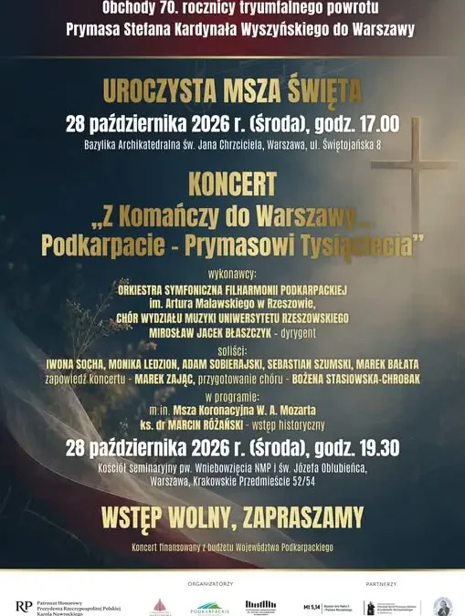 Podkarpacie uczci 70. rocznicę powrotu Prymasa Wyszyńskiego do Warszawy
