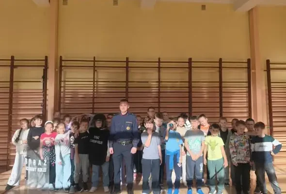 Straż Ochrony Kolei uczyła dzieci bezpieczeństwa na torach